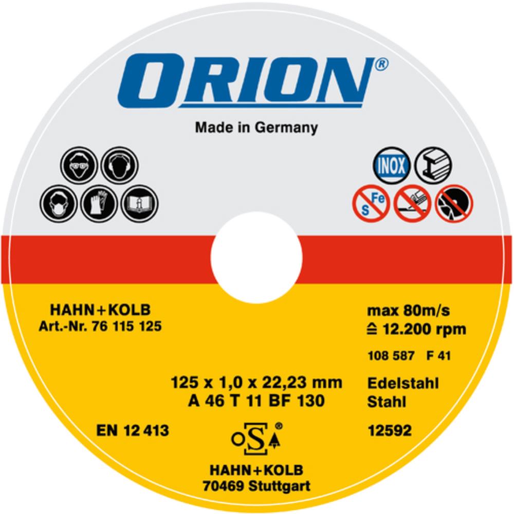 ORION Trennscheibe für Metall 180x3x22 mm Universal Sch 