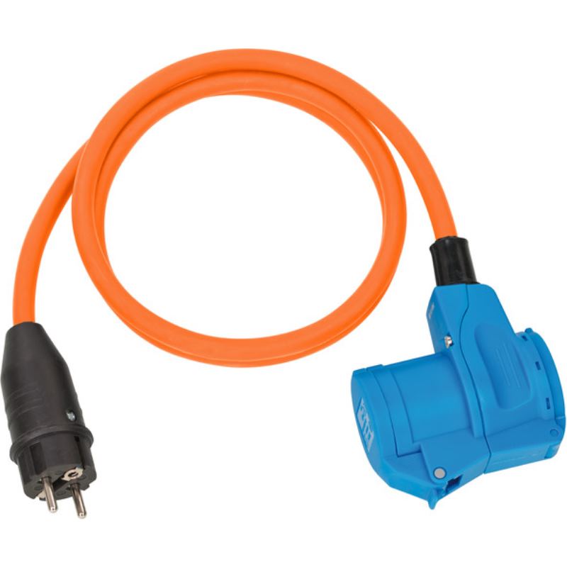 Adapter-Leitung 1.5m H07RN-F3G2.5 Schuko Stecker / Winkelkupplung