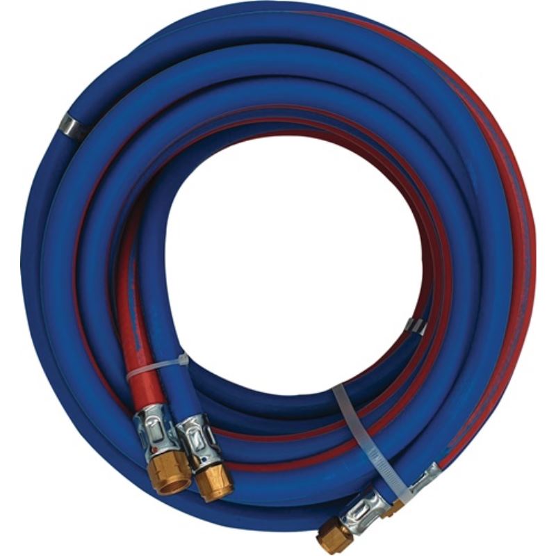 Autogenzwillingsschlauch L.30m ID 6/9mm Wandst.5/3,5mm blau/rot