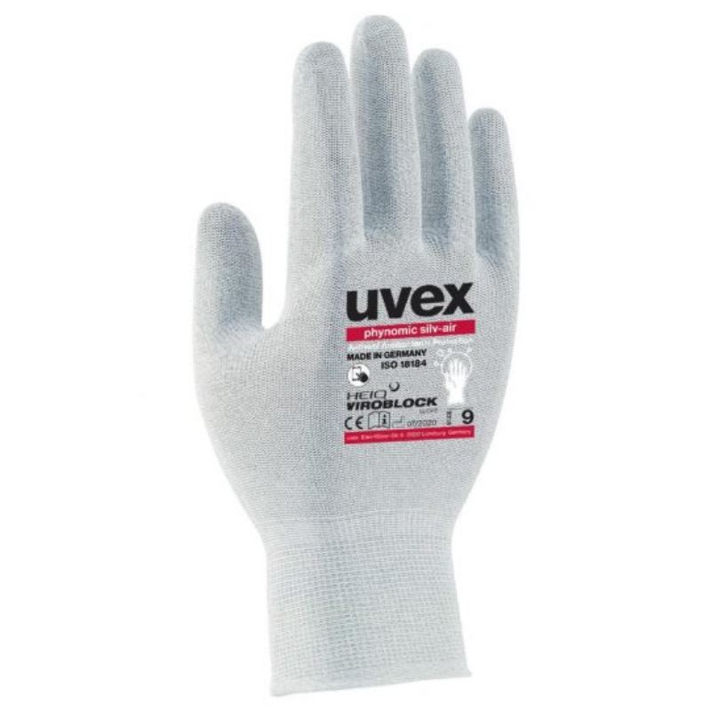 Hygieneschutzhandschuh uvex phynomic silv-air | Gr. 08 EV
