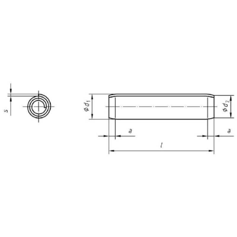 Ramses Spiralspannstift ISO 8750 Edelstahl A2 Blank 4 X18 500 Stück ...