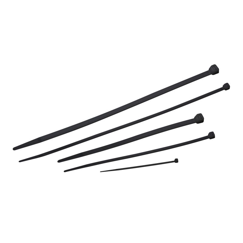 Kabelbinder-Sortiment schwarz, 250-teilig, Größen: 100 / 200 / 300 mm