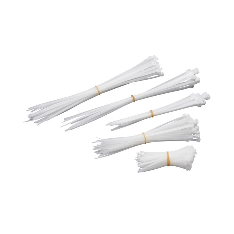 Kabelbinder-Sortiment weiß, 250-teilig, Größen: 100 / 200 / 300 mm